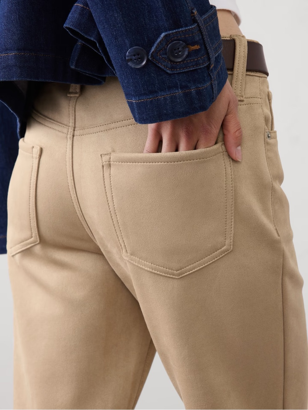 Banana Republic Kick Flare High-Rise Vegan Suede Cropped Pant, NWT